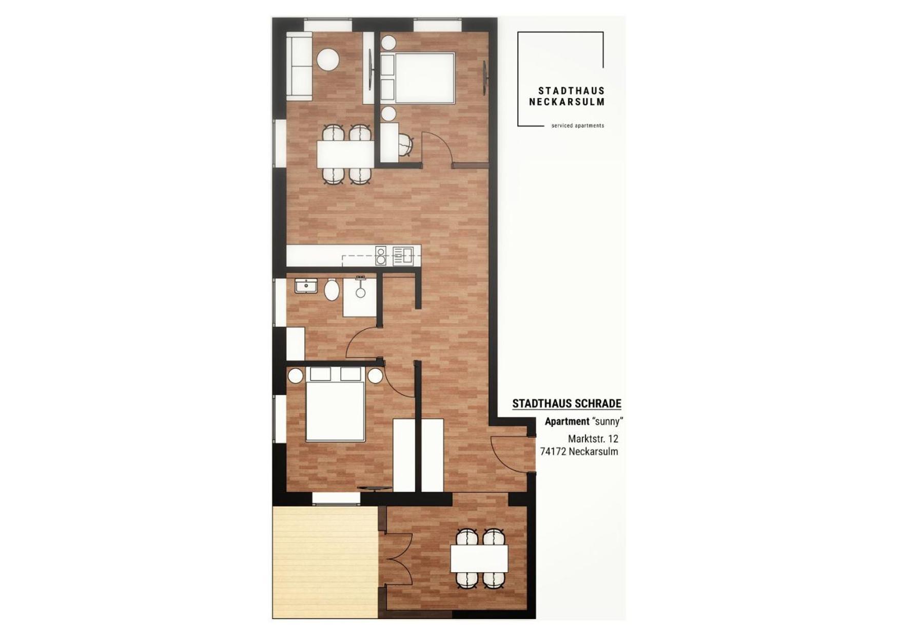 Stadthaus Neckarsulm Serviced Apartments - Stadthaus Schrade Exterior photo